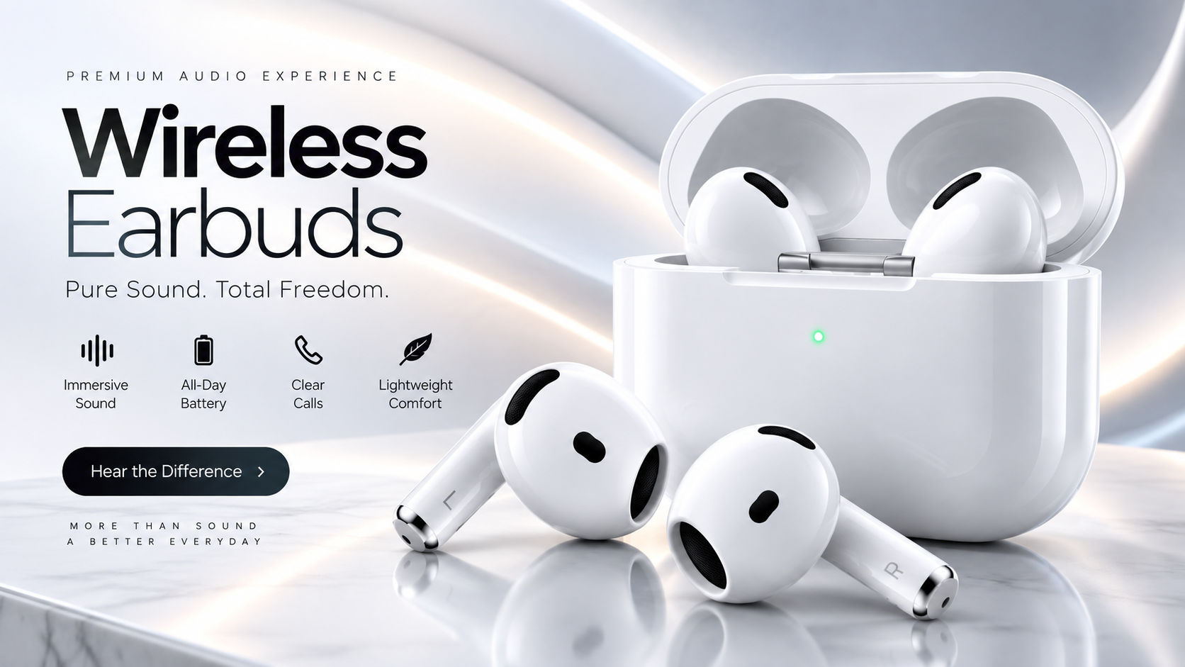 EchoPods Pro wireless earbuds and charging case